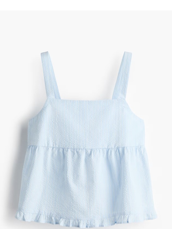 H&M Tops - H&M Light Blue Striped Tank Top